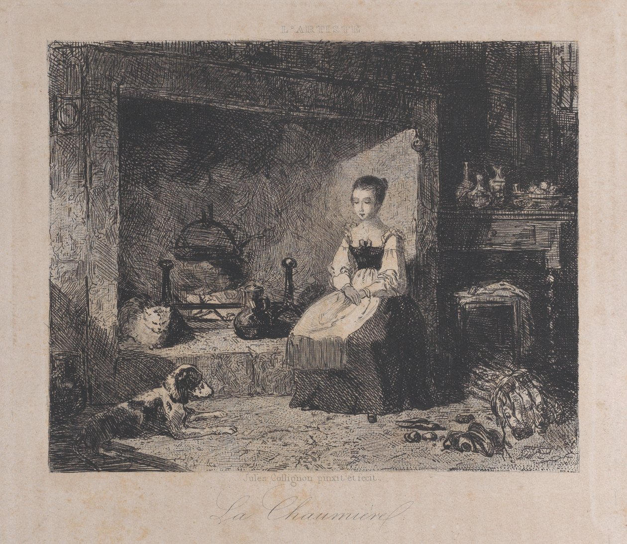 Het huisje La Chaumière door François Jules Collignon