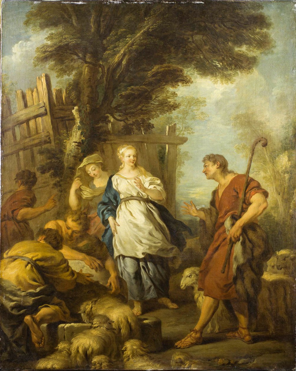 Jacob ontmoet Rachel bij de bron, ca. 1720 door François Le Moyne