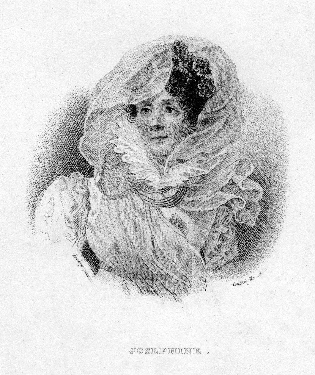 Joséphine de Beauharnais, eerste vrouw van Napoleon Bonaparte, en keizerin van Frankrijk, 19e eeuw door François Louis Couché