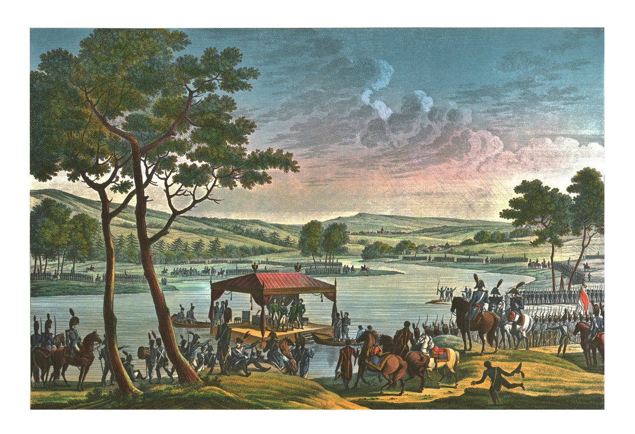 Ontmoeting van de twee Keizers, 25 juni 1807, ca. 1850 door François Louis Couché
