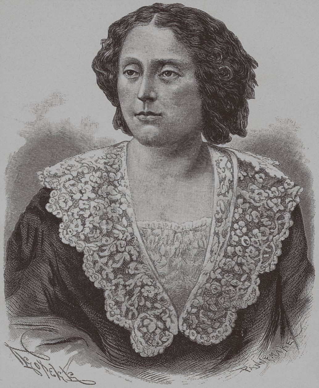 Portret van prinses Nino Aleksandrovna Griboyedova, geboren Chavchavadze door François Pannemaker