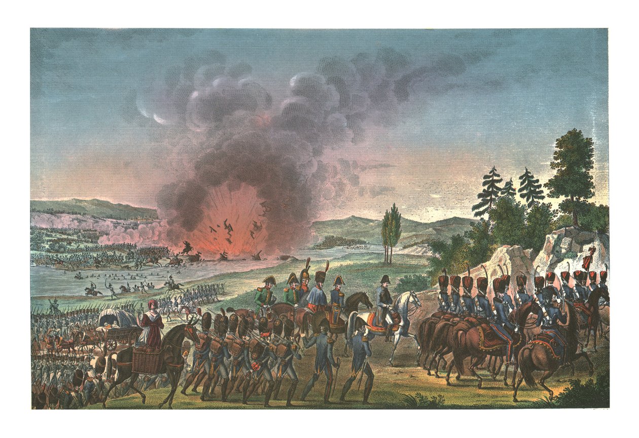 Terugtocht van de Fransen na de slag bij Leipzig, 19 oktober 1813 door François Pigeot