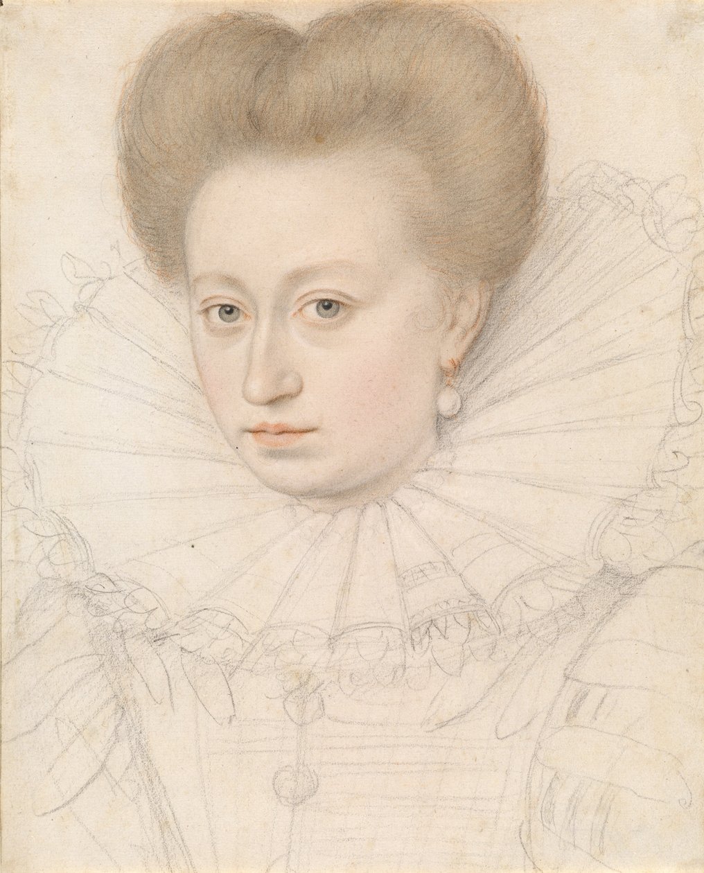 Portret van een Adellijke Vrouw (Madame de Pellegars?) door François Quesnel