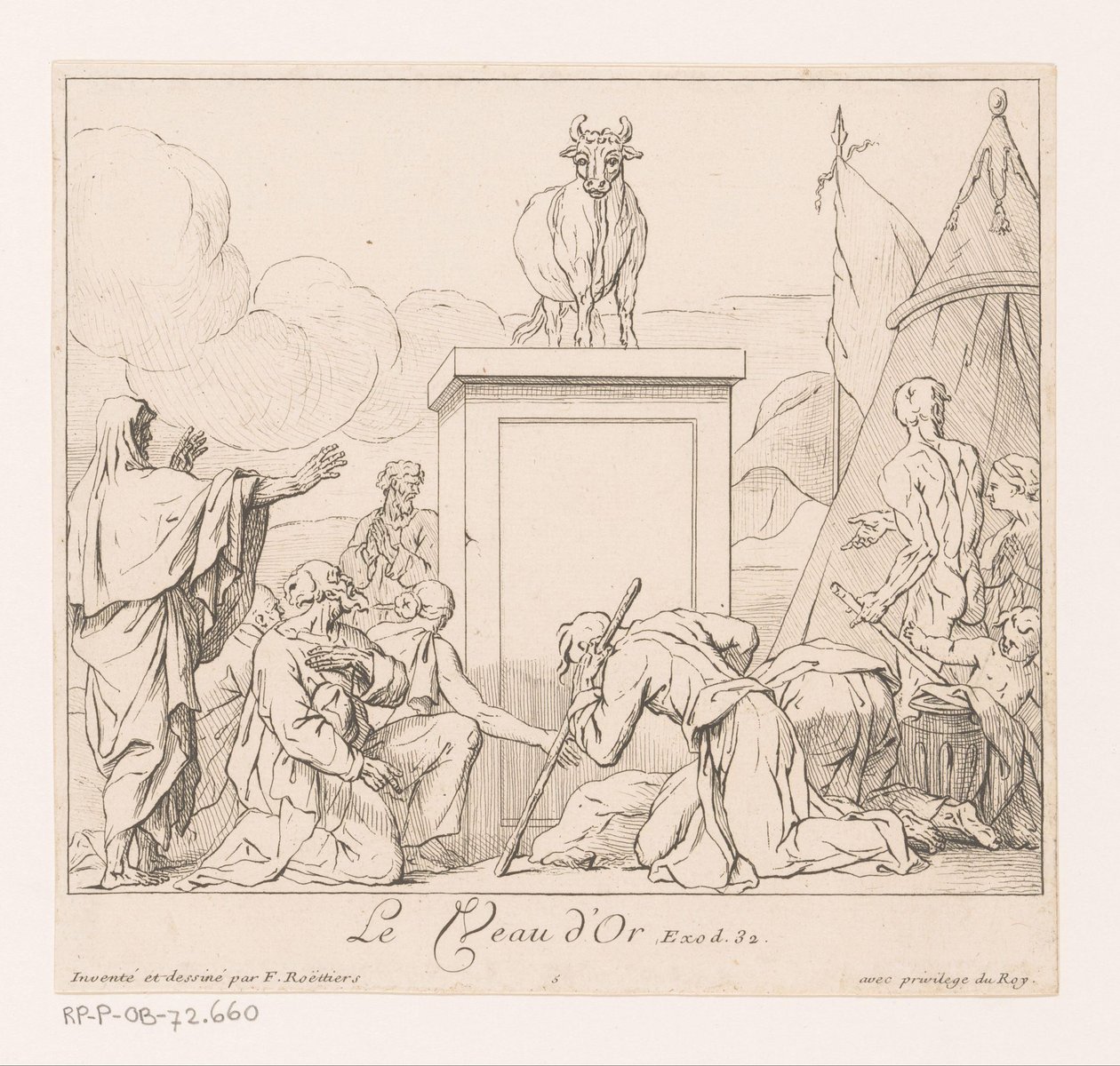 Aanbidding van het gouden kalf door François Roëttiers (I)