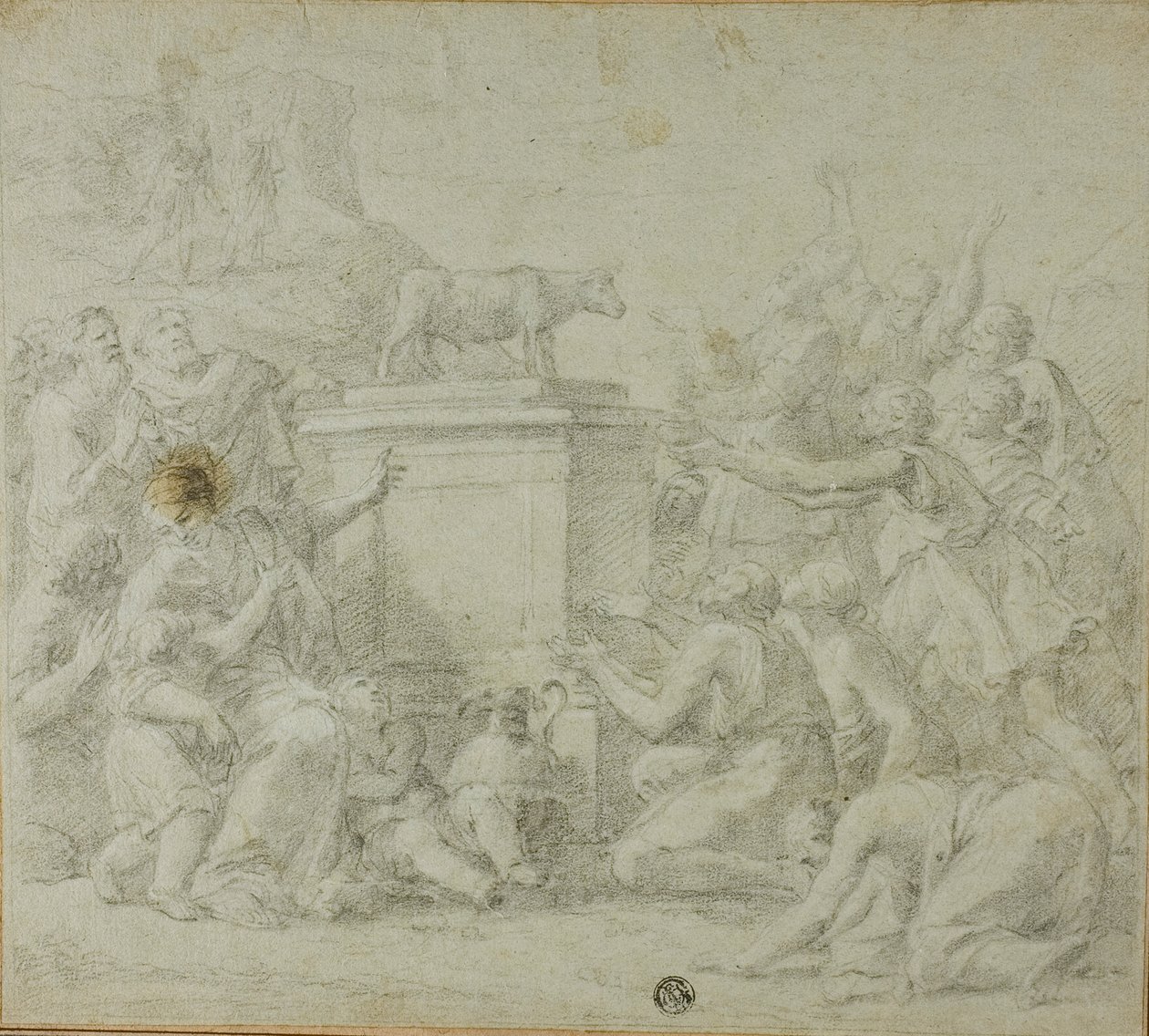 De Israëlitische aanbidding van het Gouden Kalf door François Roëttiers
