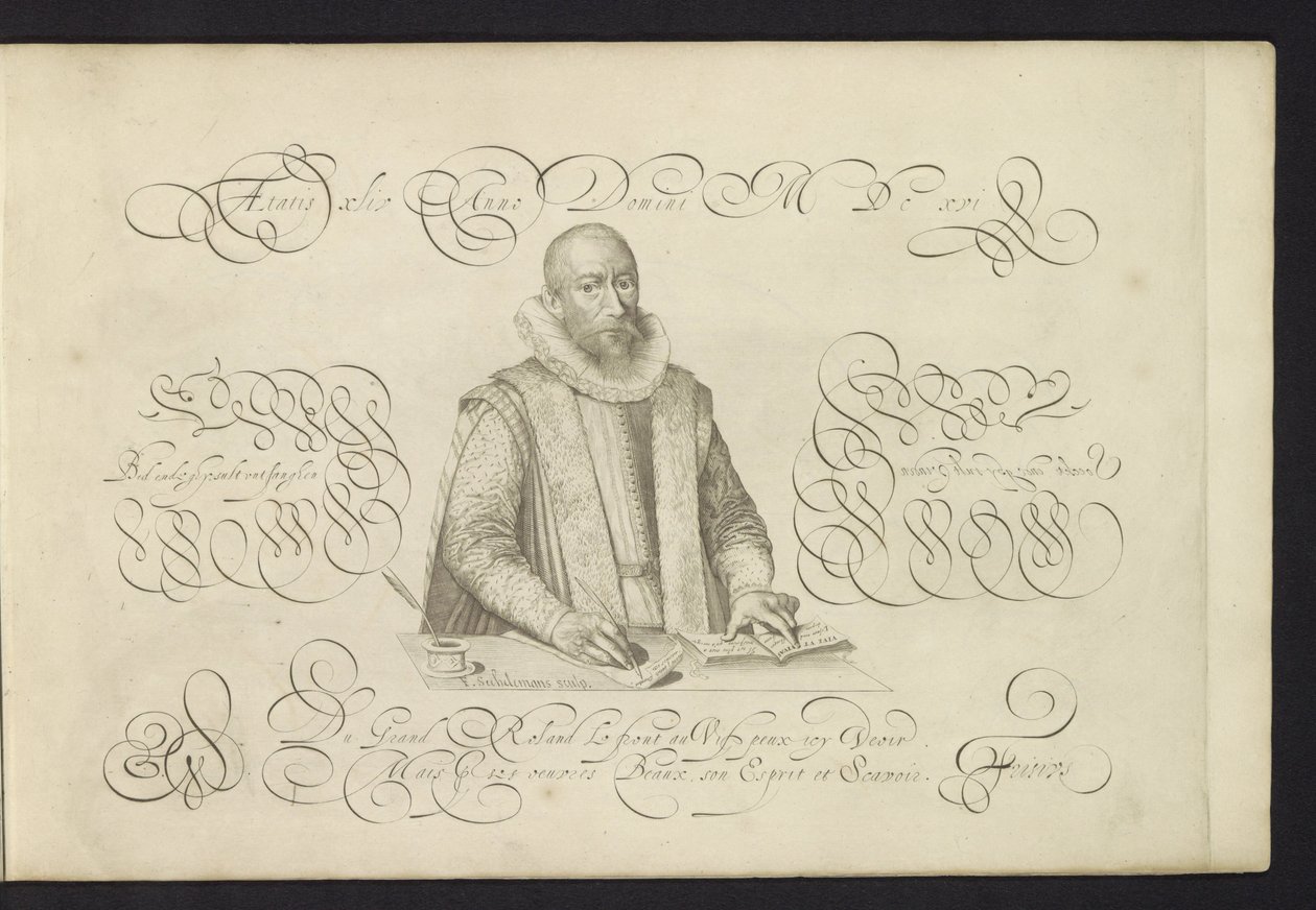 Portret van David Roelands, op 44-jarige leeftijd door François Schillemans
