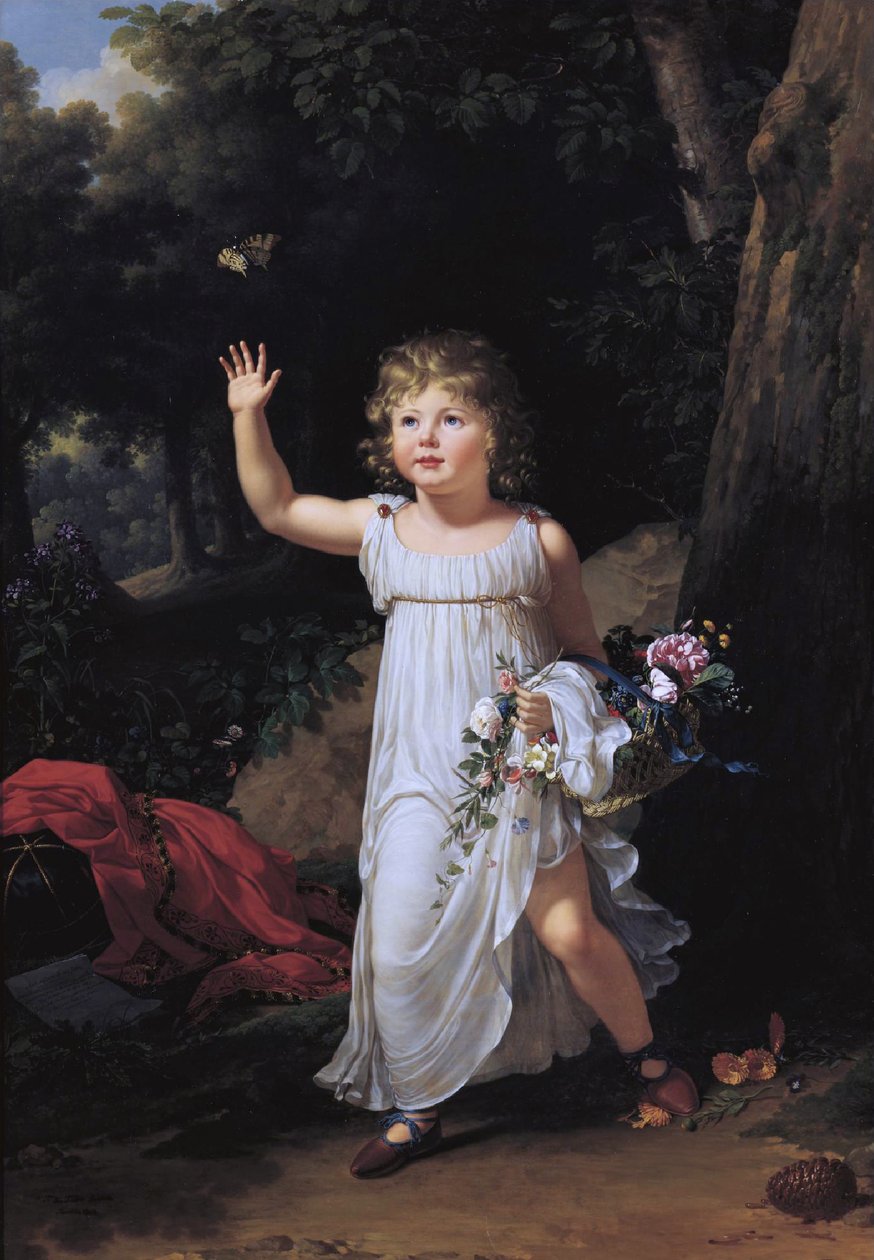 Frans: Portrait du jeune Edgar Clarke Portret van de jonge Edgar Clarke door Francois Xavier Fabre