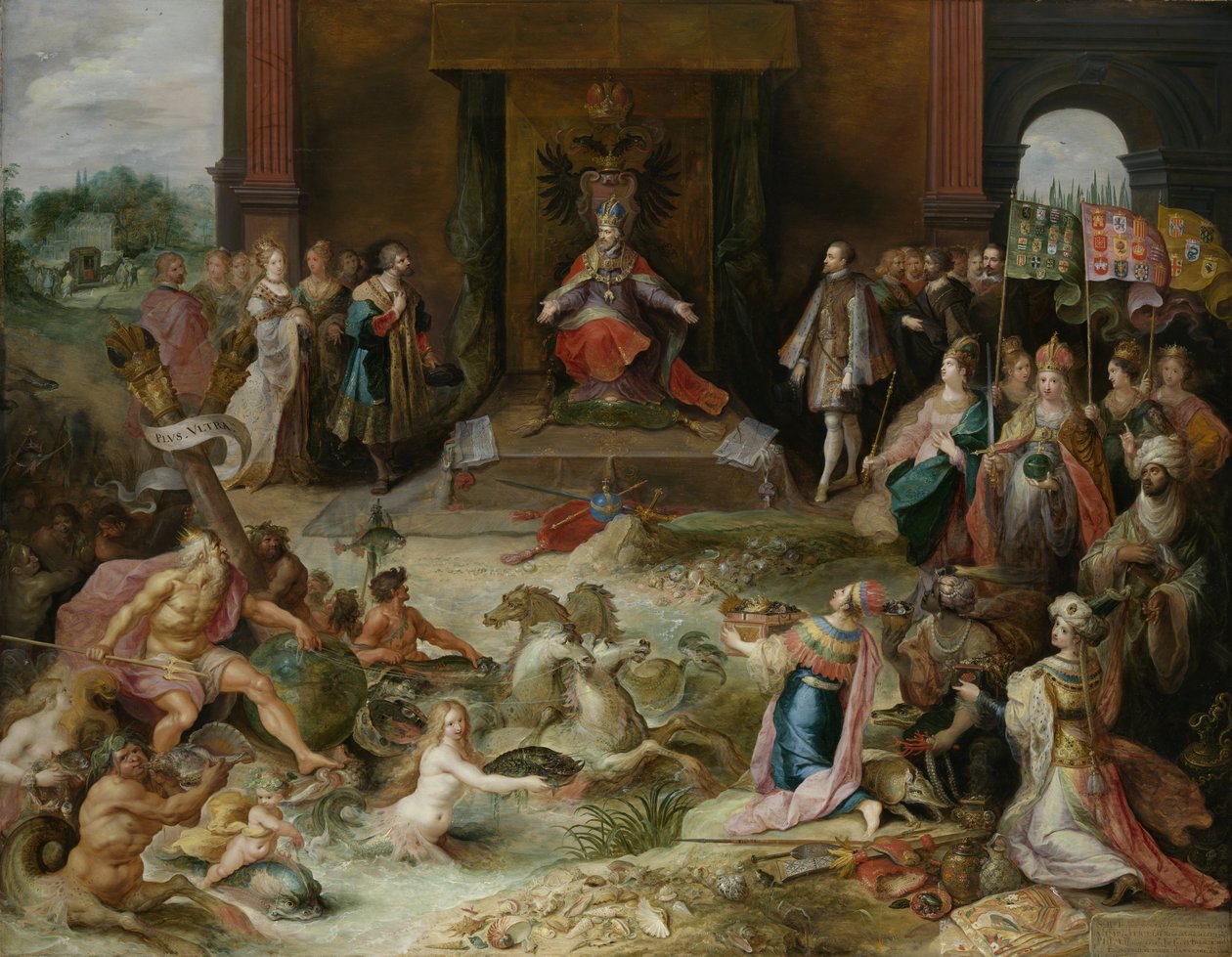 Allegorie op de Troonsafstand van Keizer Karel V in Brussel door Frans II Francken the Younger