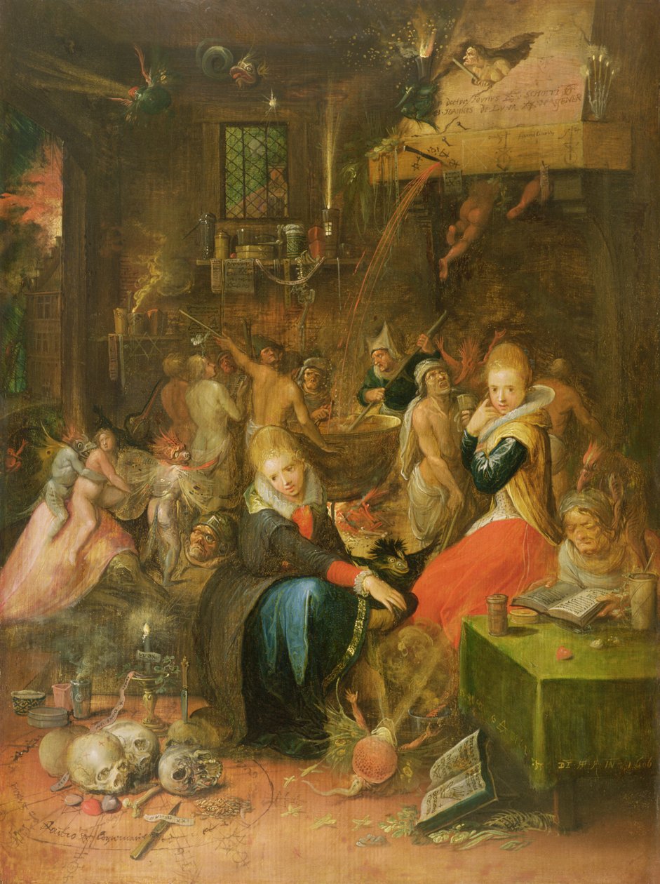 Een bezweringsscène, 1606 door Frans II Francken the Younger