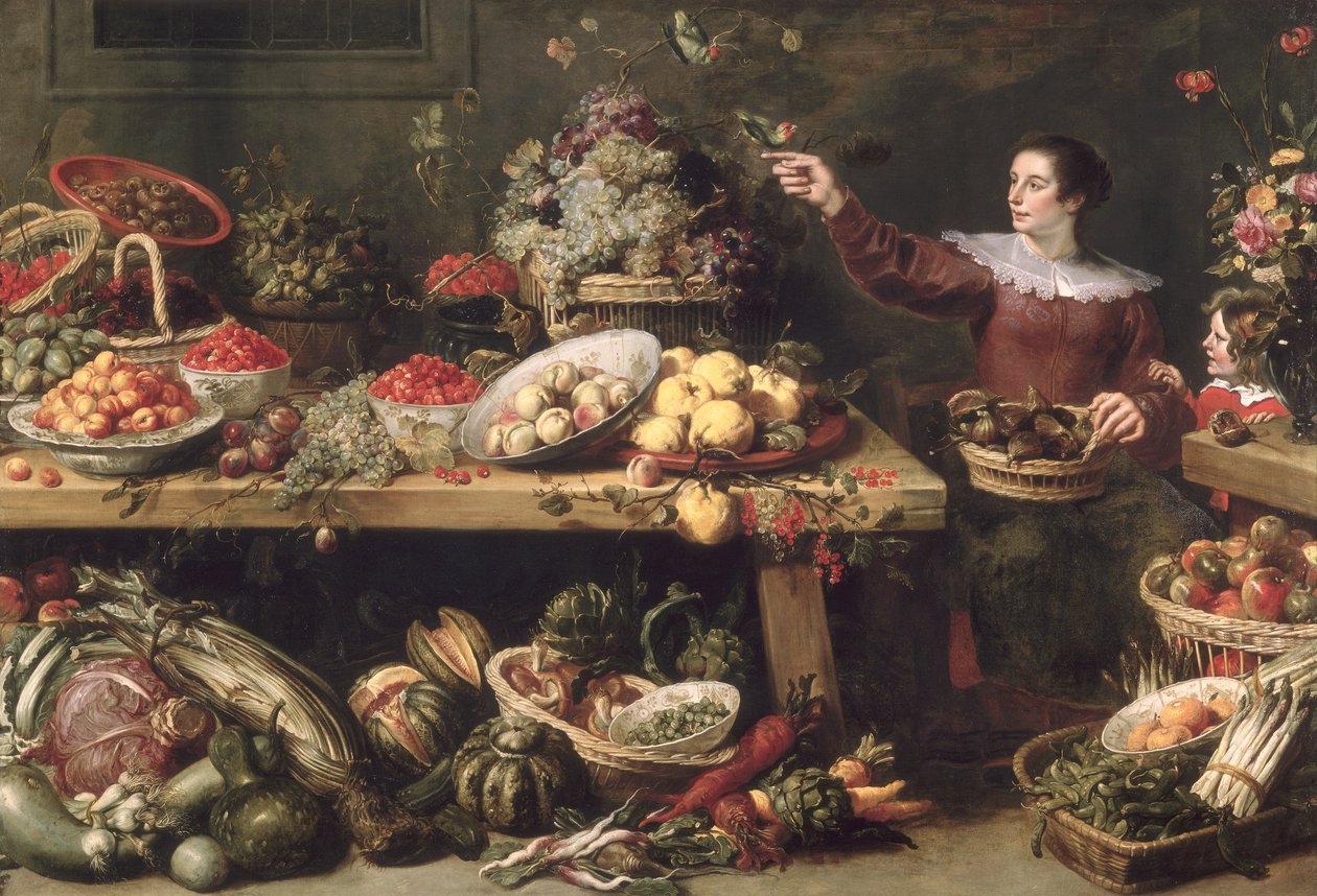 Stilleven met Fruit en Groenten door Frans Snyders or Snijders