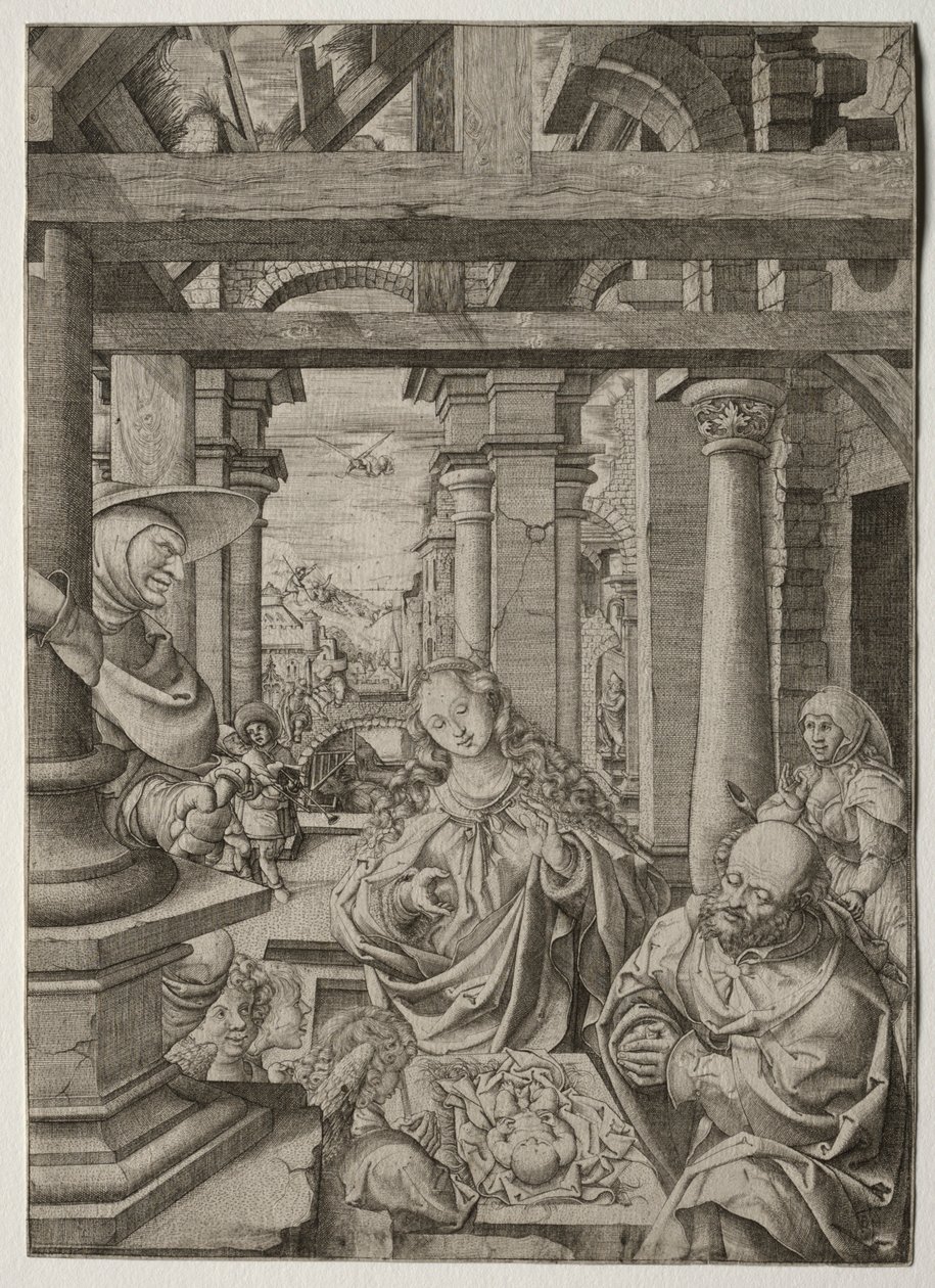 Aanbidding van de herder, ca. 1522-1525 door Frans Crabbe van Esplegem