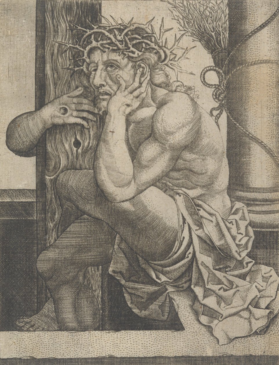 Christus als de man van smarten, ca. 1522-25 door Frans Crabbe van Espleghem
