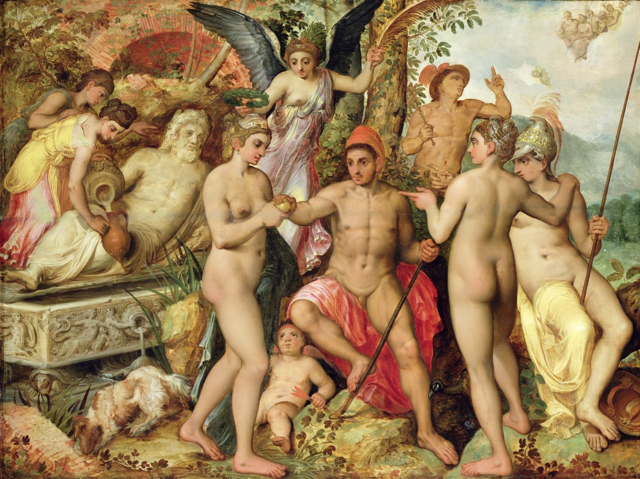 Het oordeel van Paris door Frans Floris
