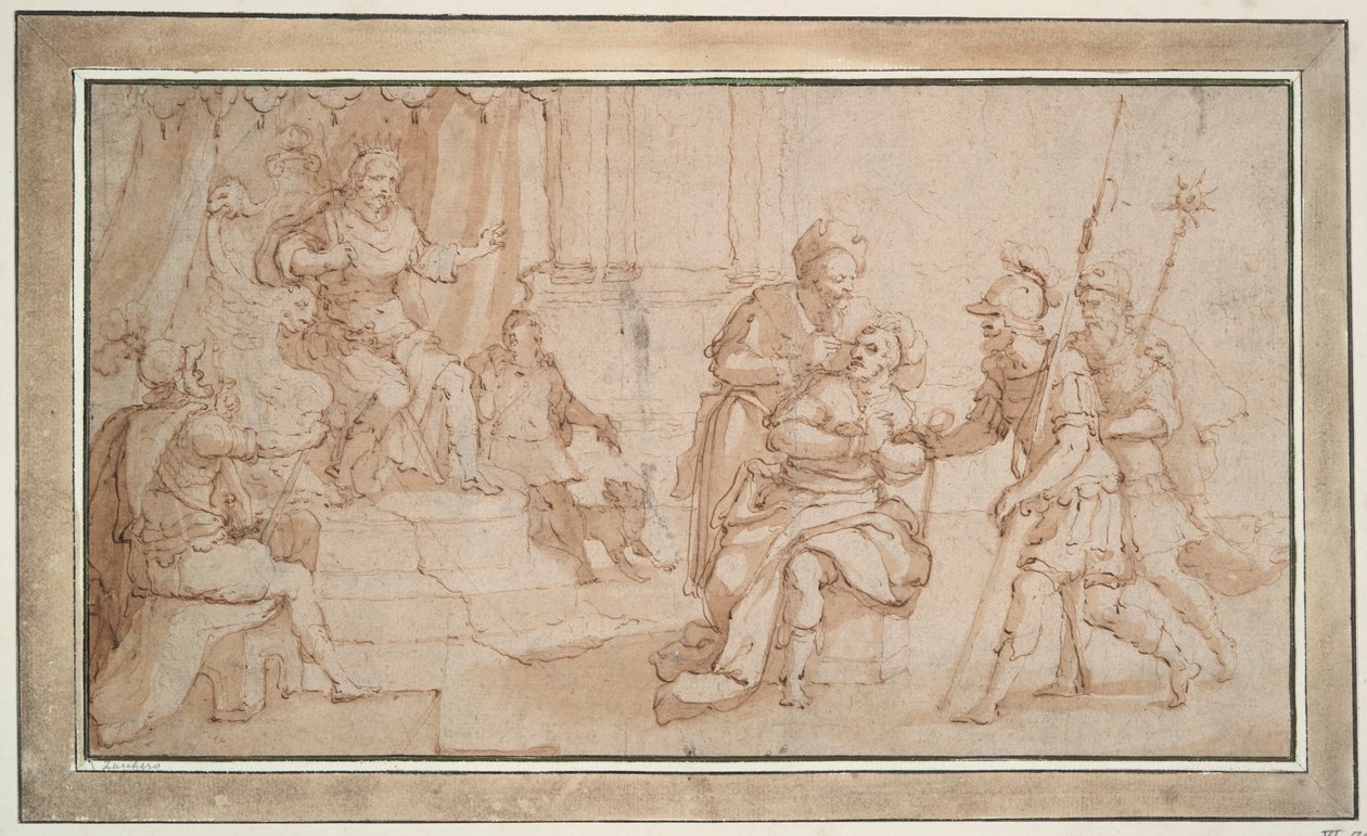 De verblinding van Zaleucus van Locri door Frans Francken the Younger