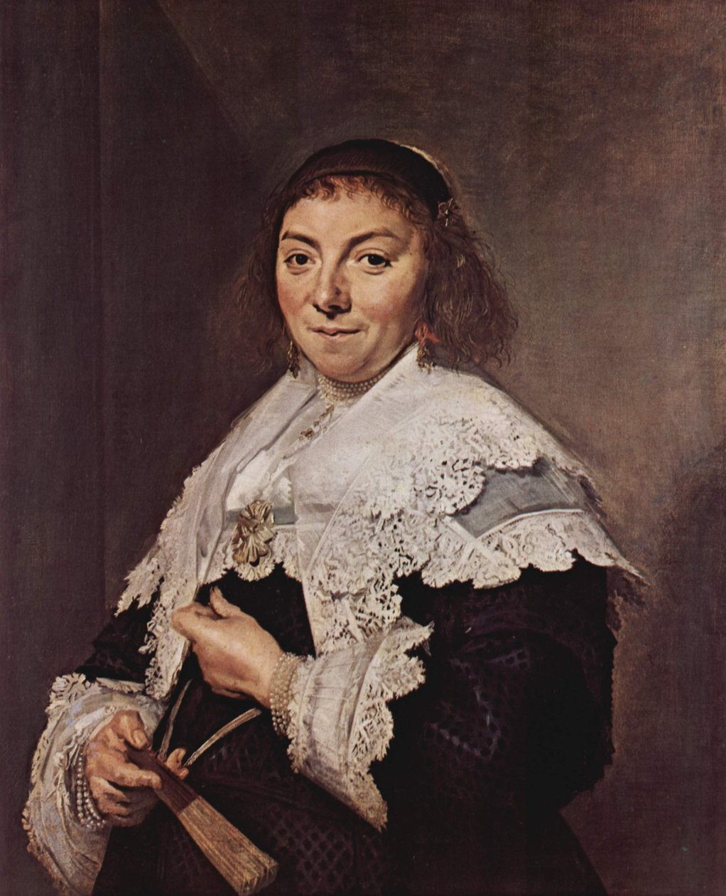 Portrait of Maria Pietersdr. Olycan (1607-1655) door Frans Hals