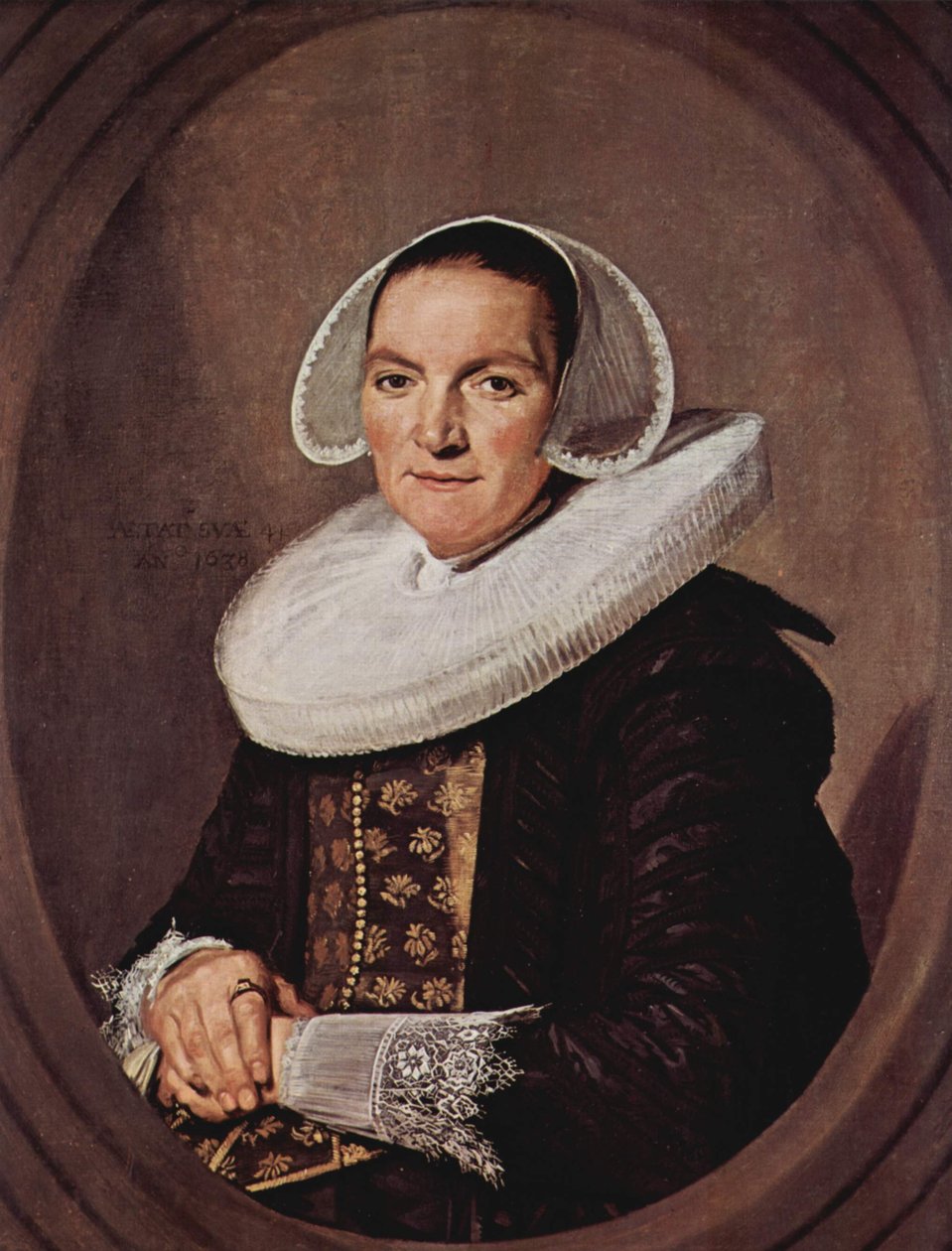 Portret van een vrouw door Frans Hals