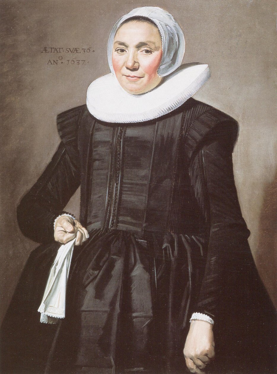 Portret van een vrouw door Frans Hals