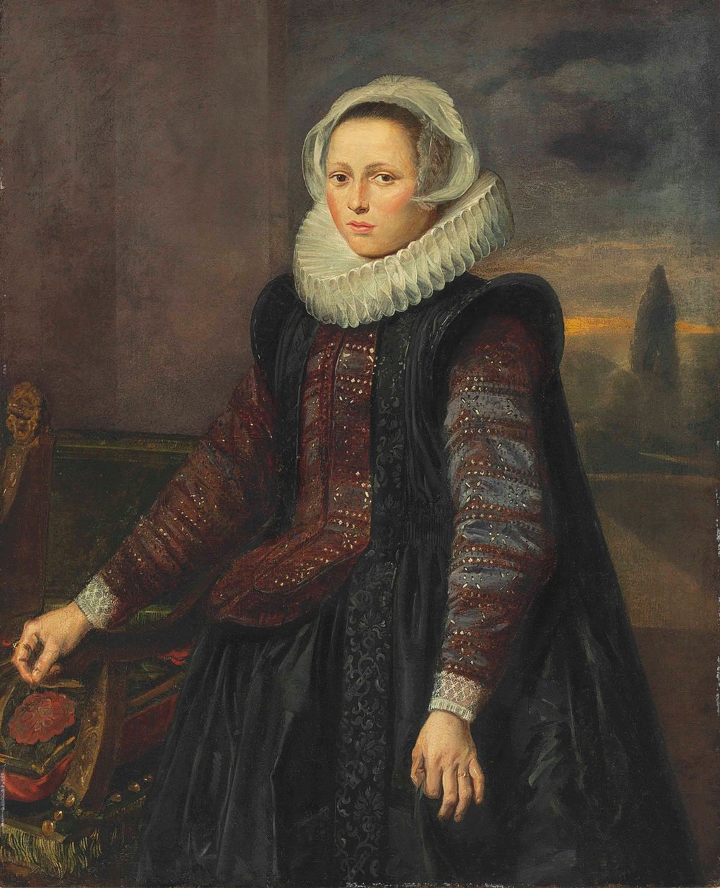Portret van een jonge vrouw door Frans Hals