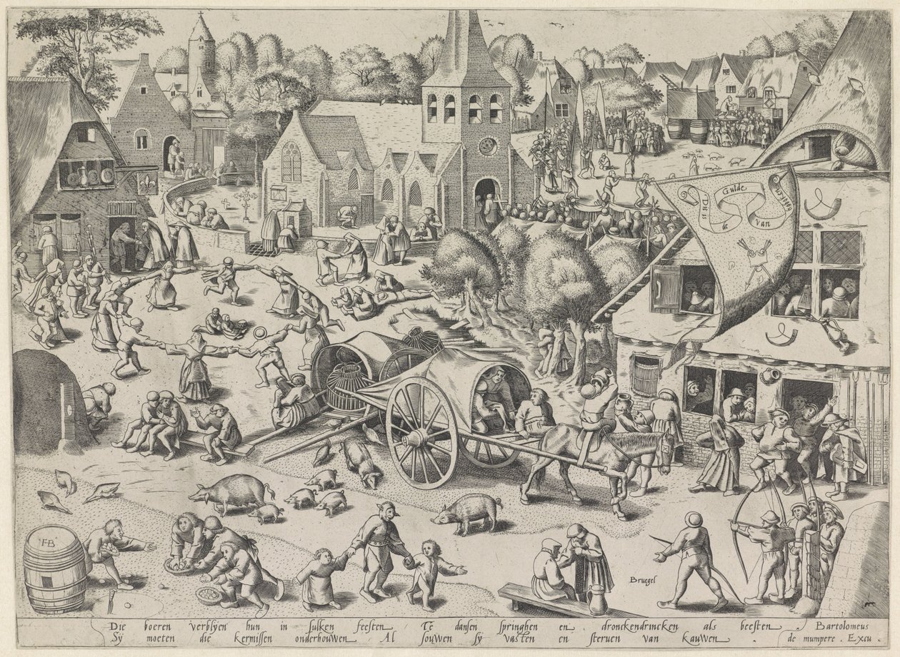 Kermis van Hoboken door Frans Hogenberg