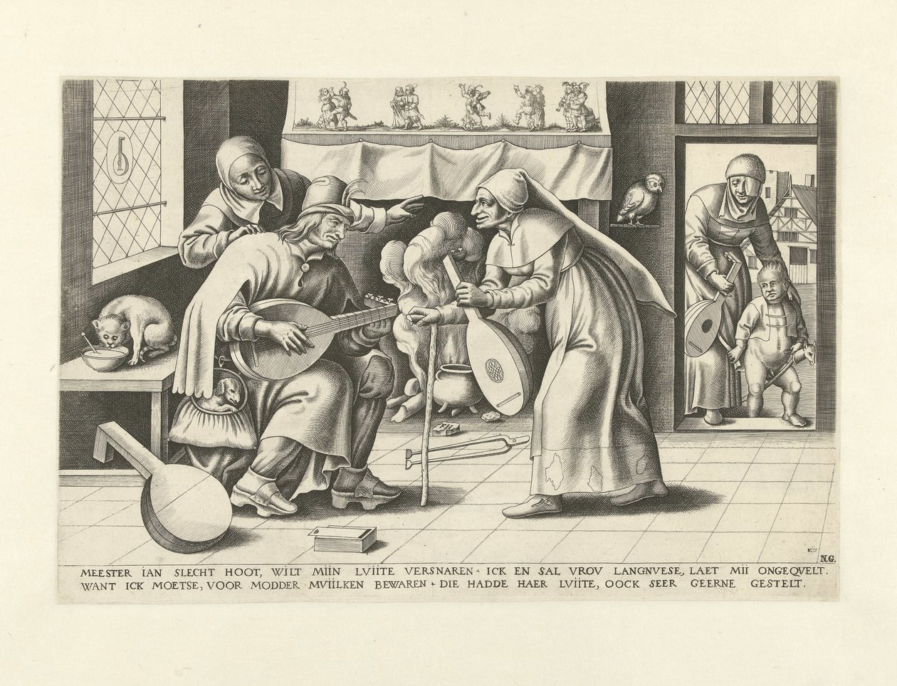 Meester Jan Slechthoofd. Allegorische scènes van Vlaamse spreekwoorden met betrekking op de luiheid (series title) door Frans Huys