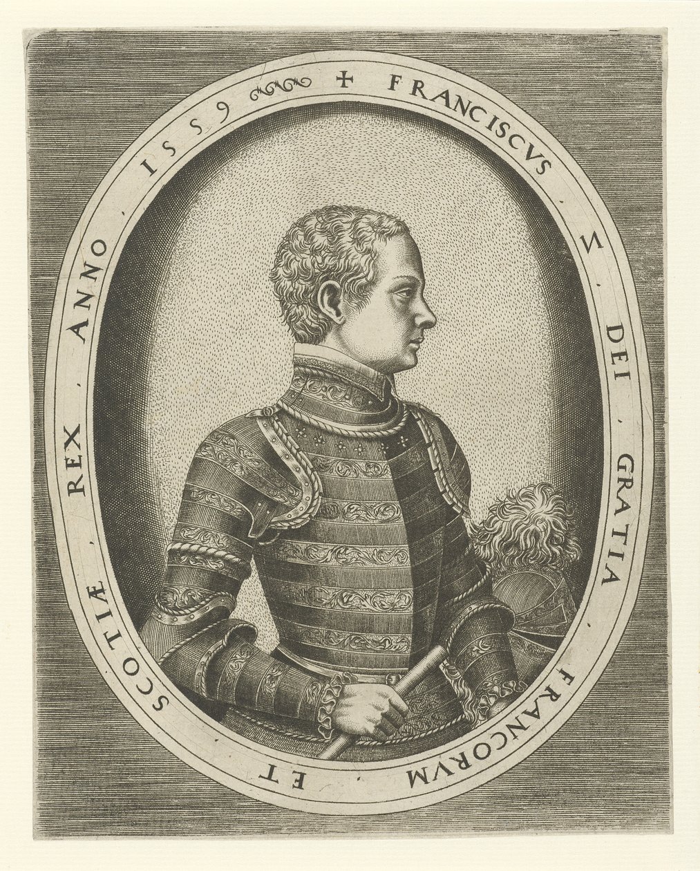 Portret van Frans II van Frankrijk 1544-1560, 1559 door Frans Huys
