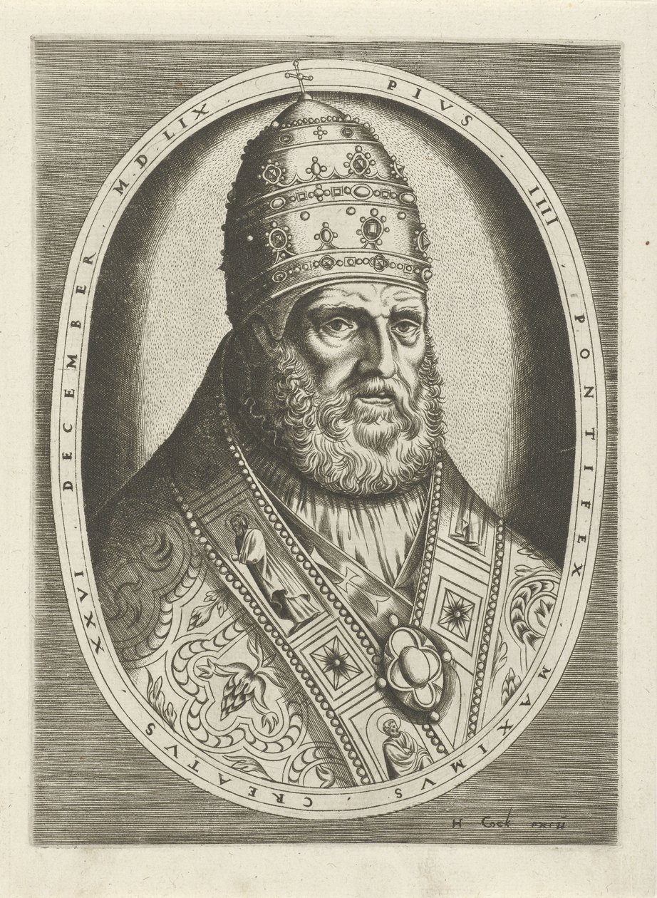 Portret van paus Pius IV door Frans Huys