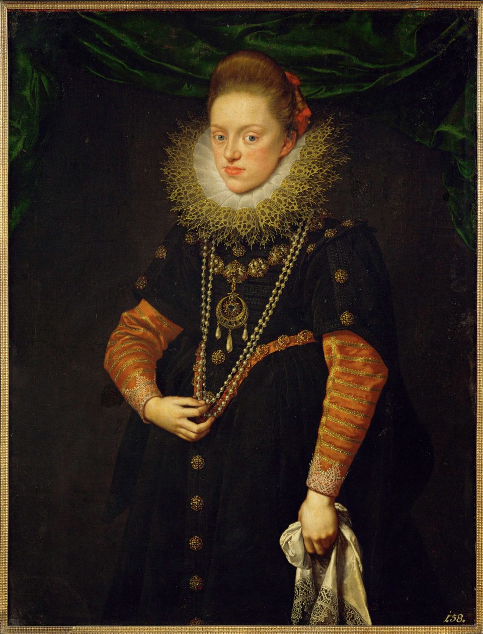 Aartshertogin Konstanze, koningin van Polen dochter van aartshertog Karl II Habsburg (olieverf op doek) door Frans II Pourbus