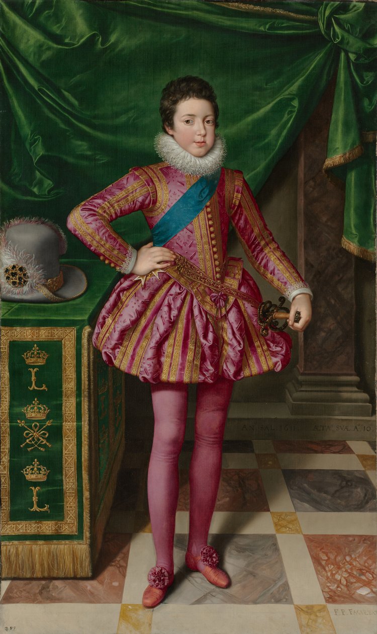 Portret van koning Lodewijk XIII van Frankrijk, 1611 door Frans II Pourbus