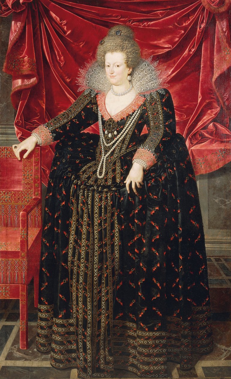 Portret van Maria de Medici (Florence) door Frans II Pourbus