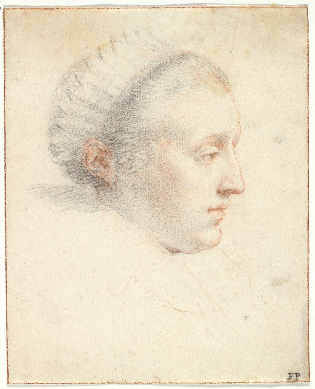Profielportret van een Dame door Frans II Pourbus