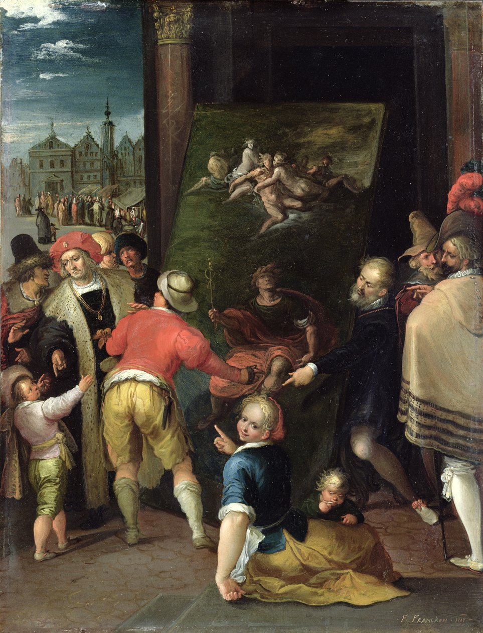 Apelles en de schoenmaker door Frans II the Younger Francken