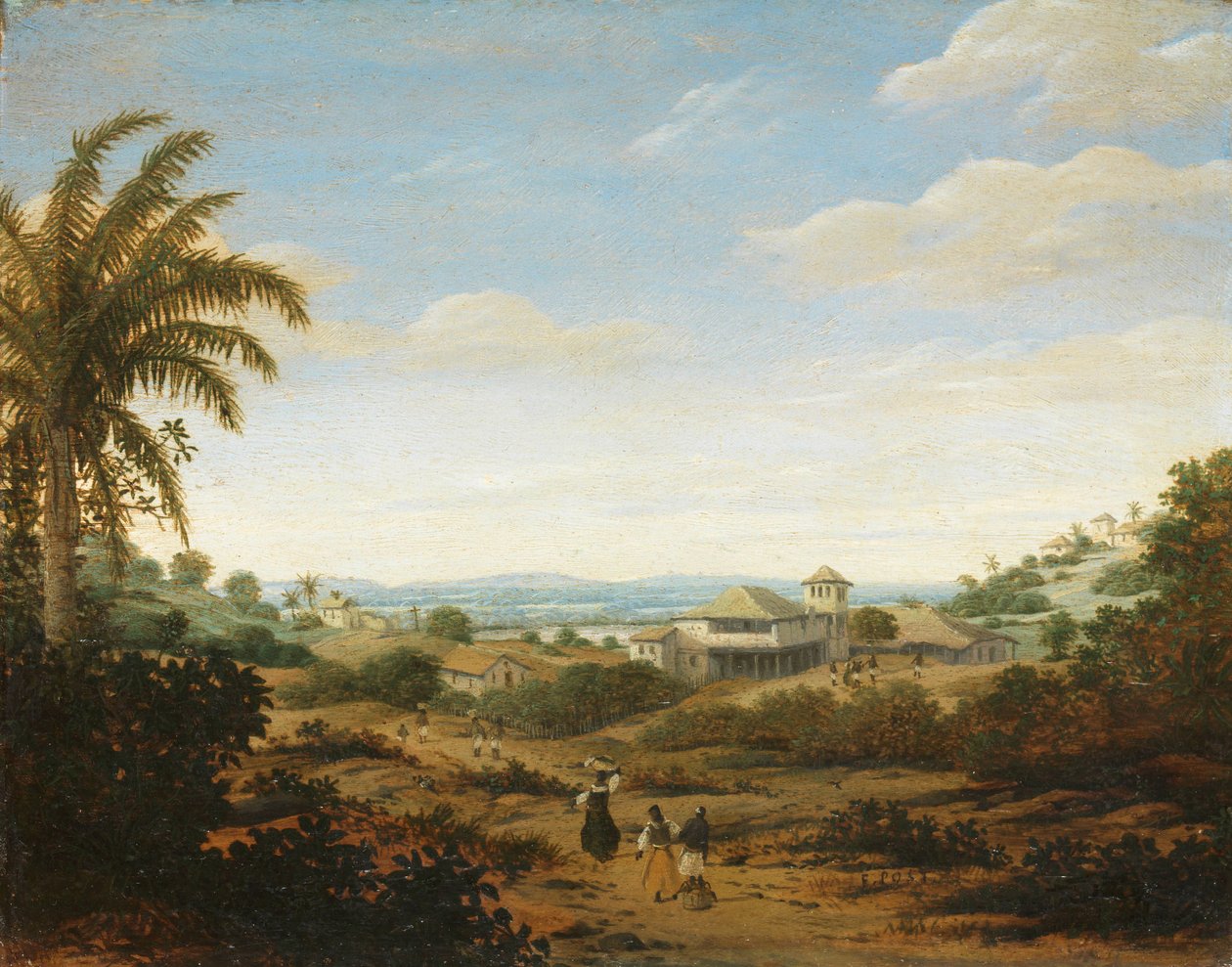 Landschap aan de Rio Senhor de Engenho, Brazilië door Frans Post