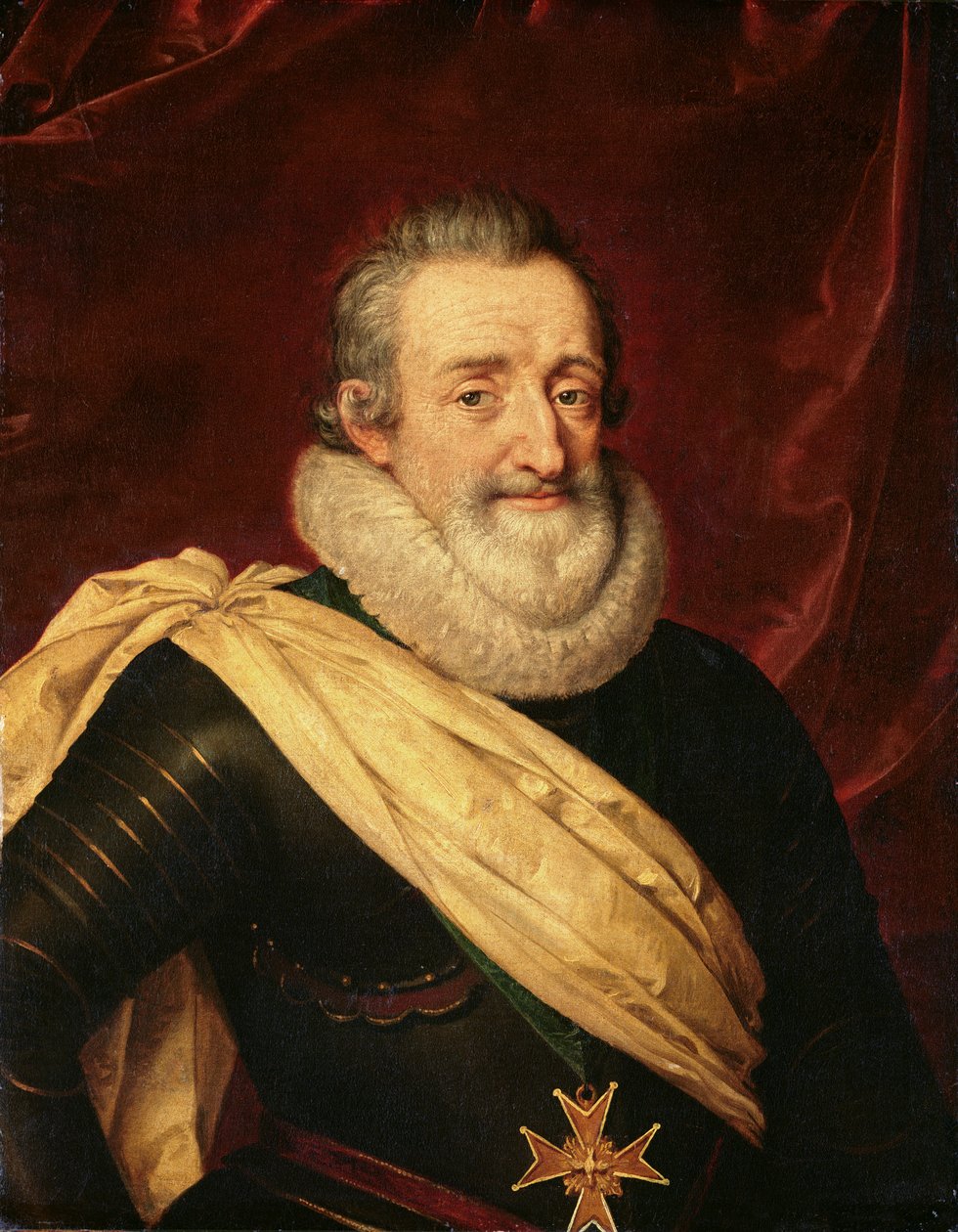 Portret van Hendrik IV (1553-1610) Koning van Frankrijk door Frans Pourbus the Younger