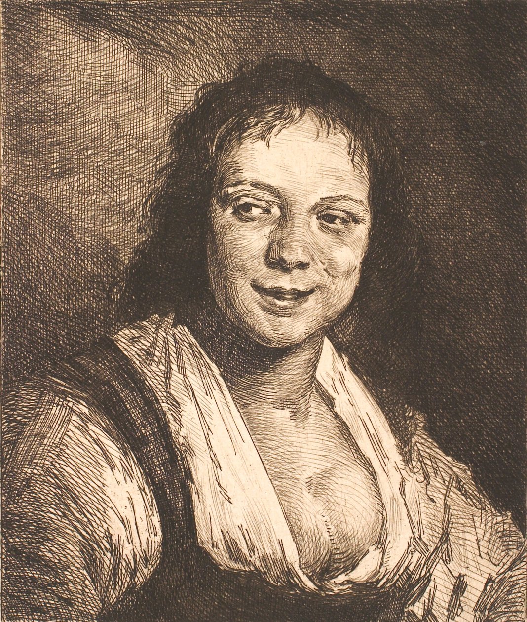 Lachend meisje, naar Frans Hals door Frans Schwartz
