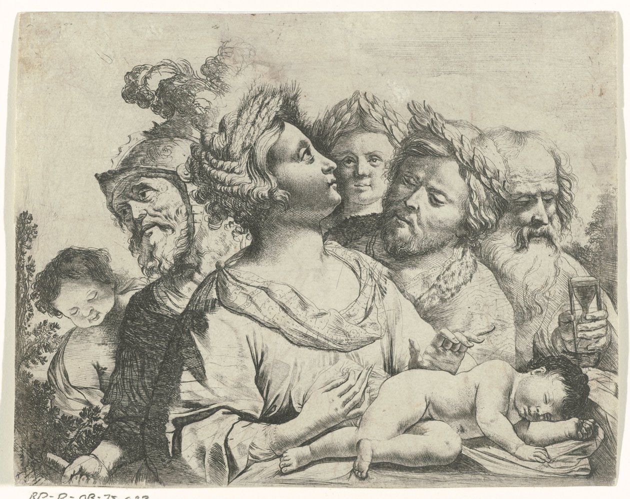 Ceres, Mars en Saturnus (De vier leeftijden) door Frans van Mieris (II) (rejected attribution)