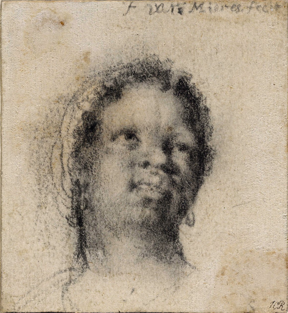 Hoofd van een zwarte vrouw door Frans van Mieris the Elder