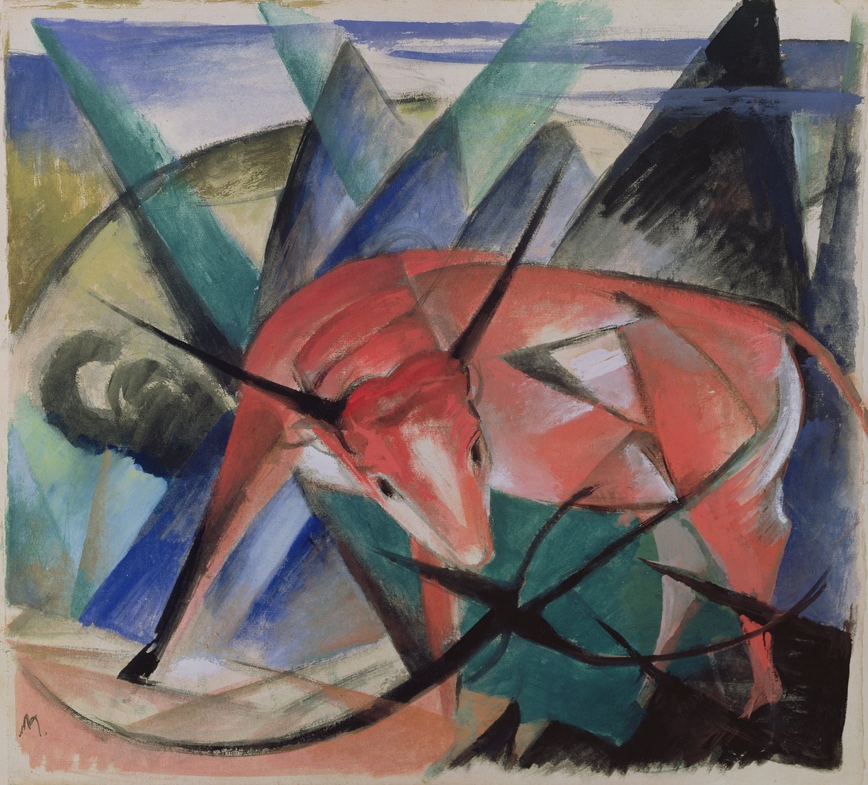 Rode stier door Franz Marc