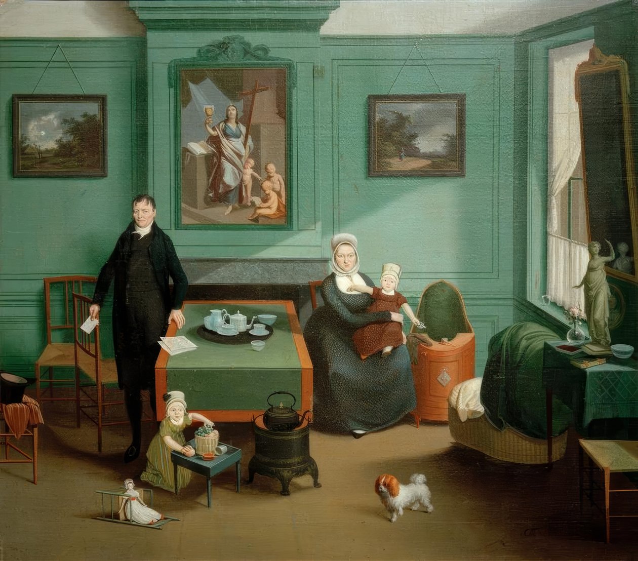 Portret van een familie door Franz Schrank