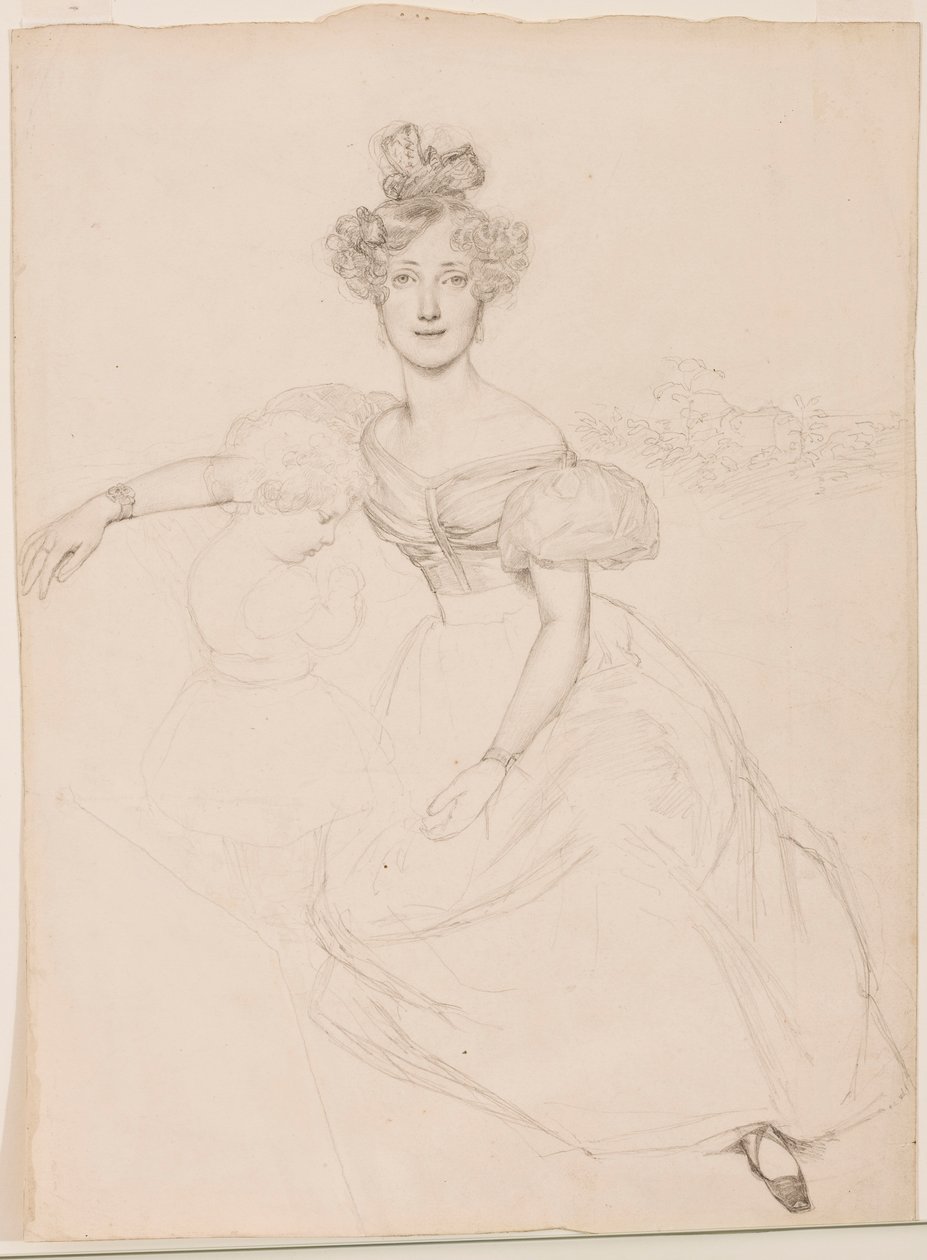 Groot Hertogin Sophie van Baden met haar Zoon, ca. 1831 door Franz Xaver Winterhalter