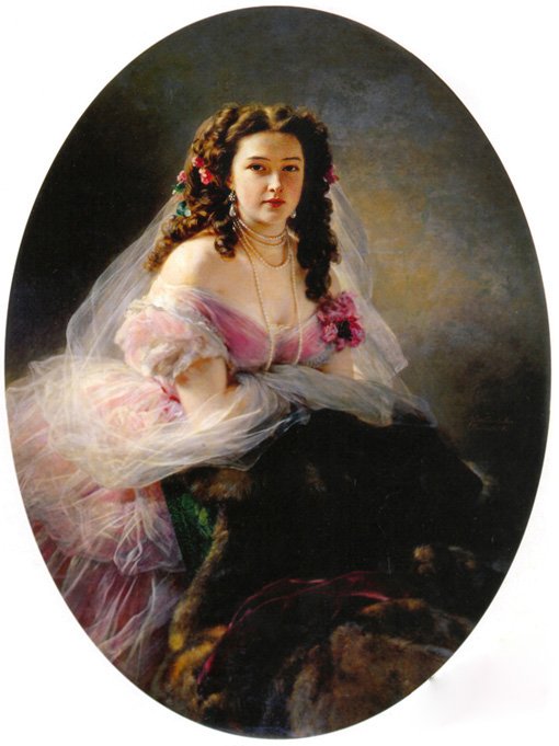 Portret van Madame Barbe de Rimsky-Korsakov door Franz Xaver Winterhalter