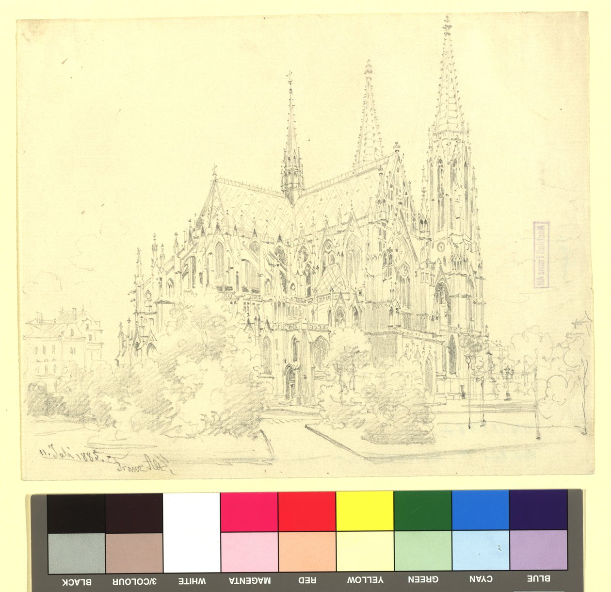 9e district, Rooseveltplatz - Votiefkerk (aanzicht van het koor) door Franz Alt