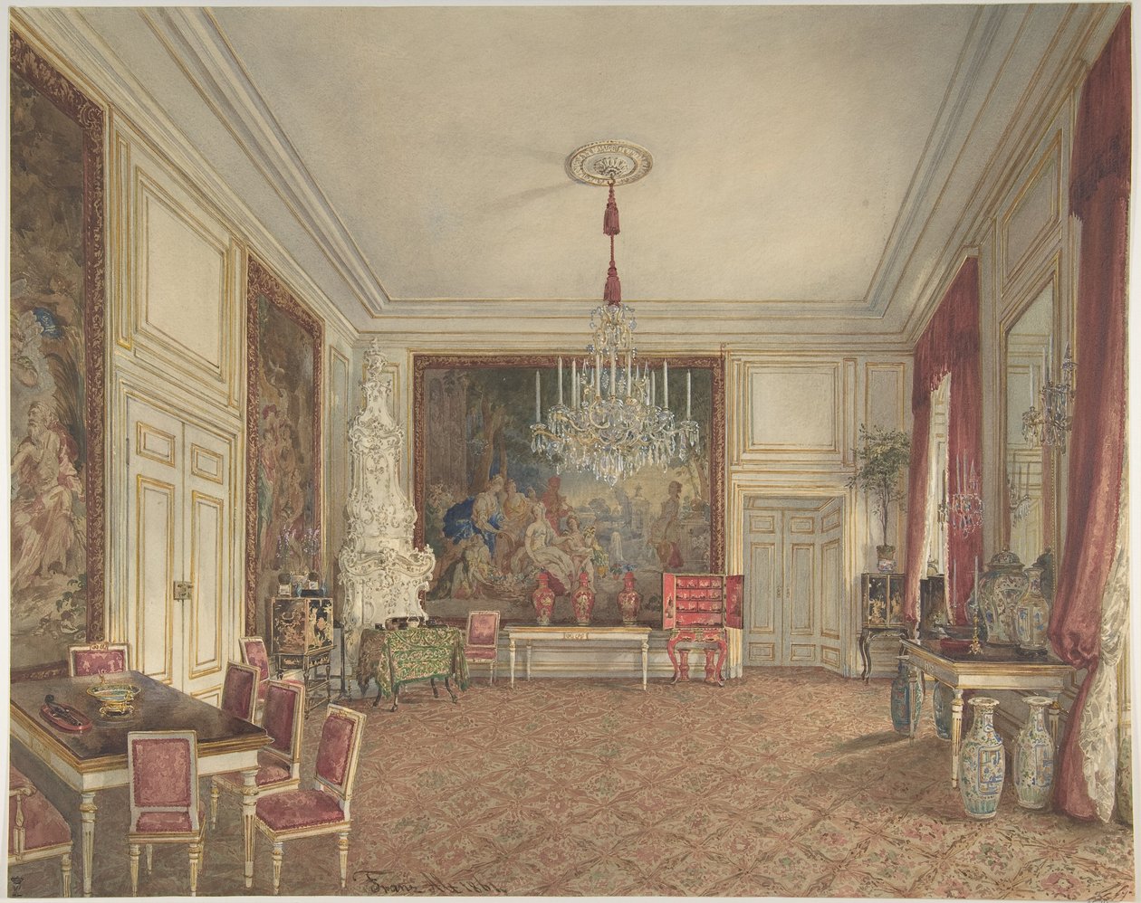 Kamer van aartshertog Ludwig Viktor in de Hofburg, Wenen door Franz Alt