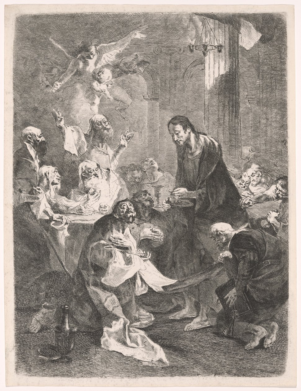 Heilig Avondmaal van Christus en de Apostelen door Franz Anton Maulbertsch