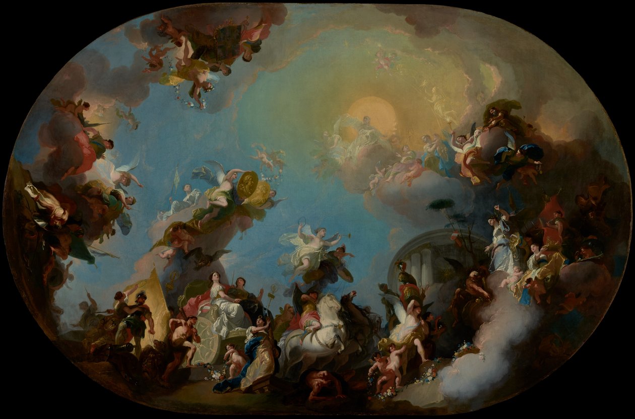 De Verheerlijking van de Unie van de Huizen van Habsburg en Lotharingen door Franz Anton Maulbertsch