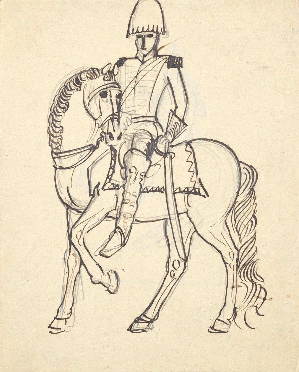 Officier te paard door Franz Barwig d. Ä.