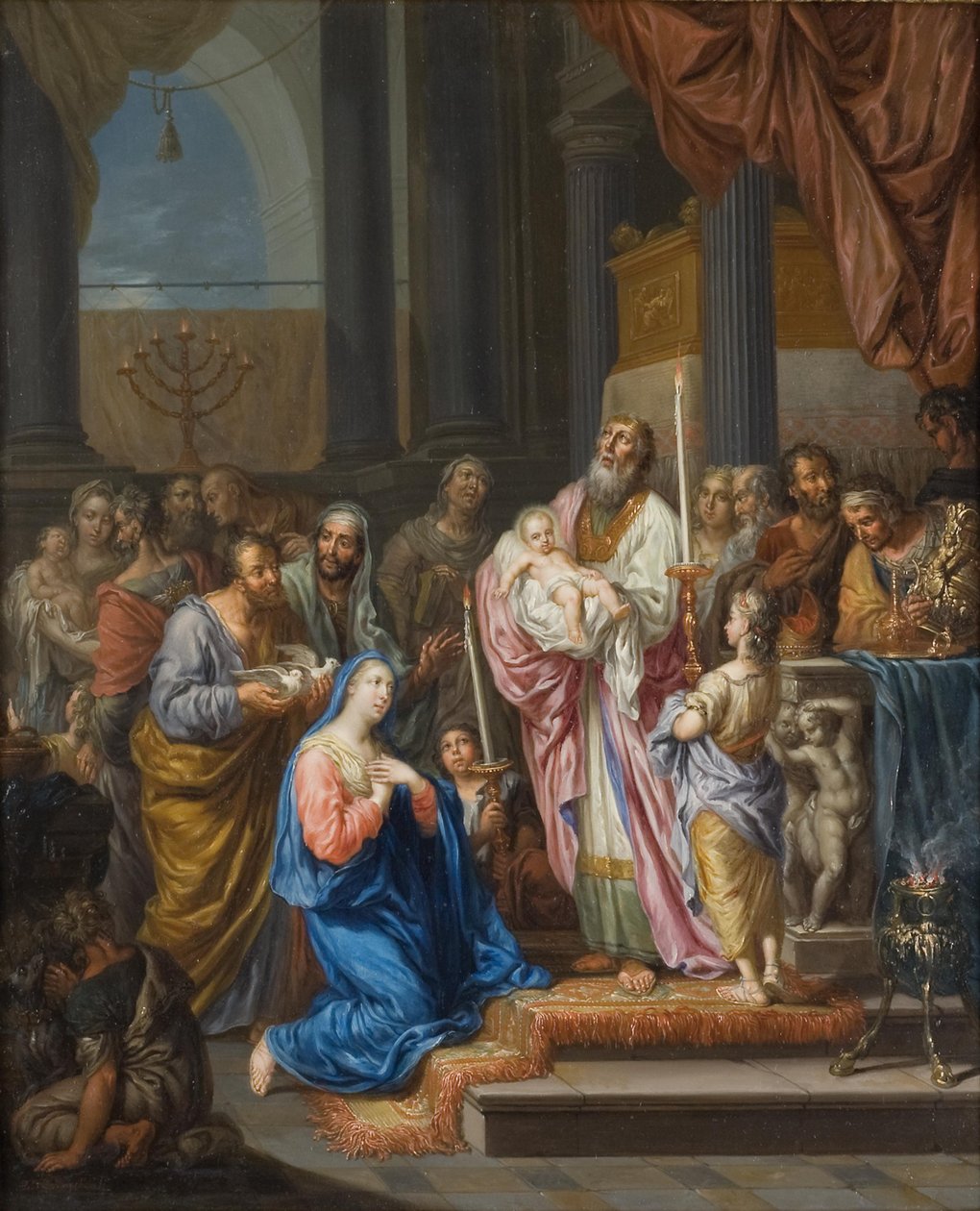 Offeren in de tempel door Franz Christoph Janneck