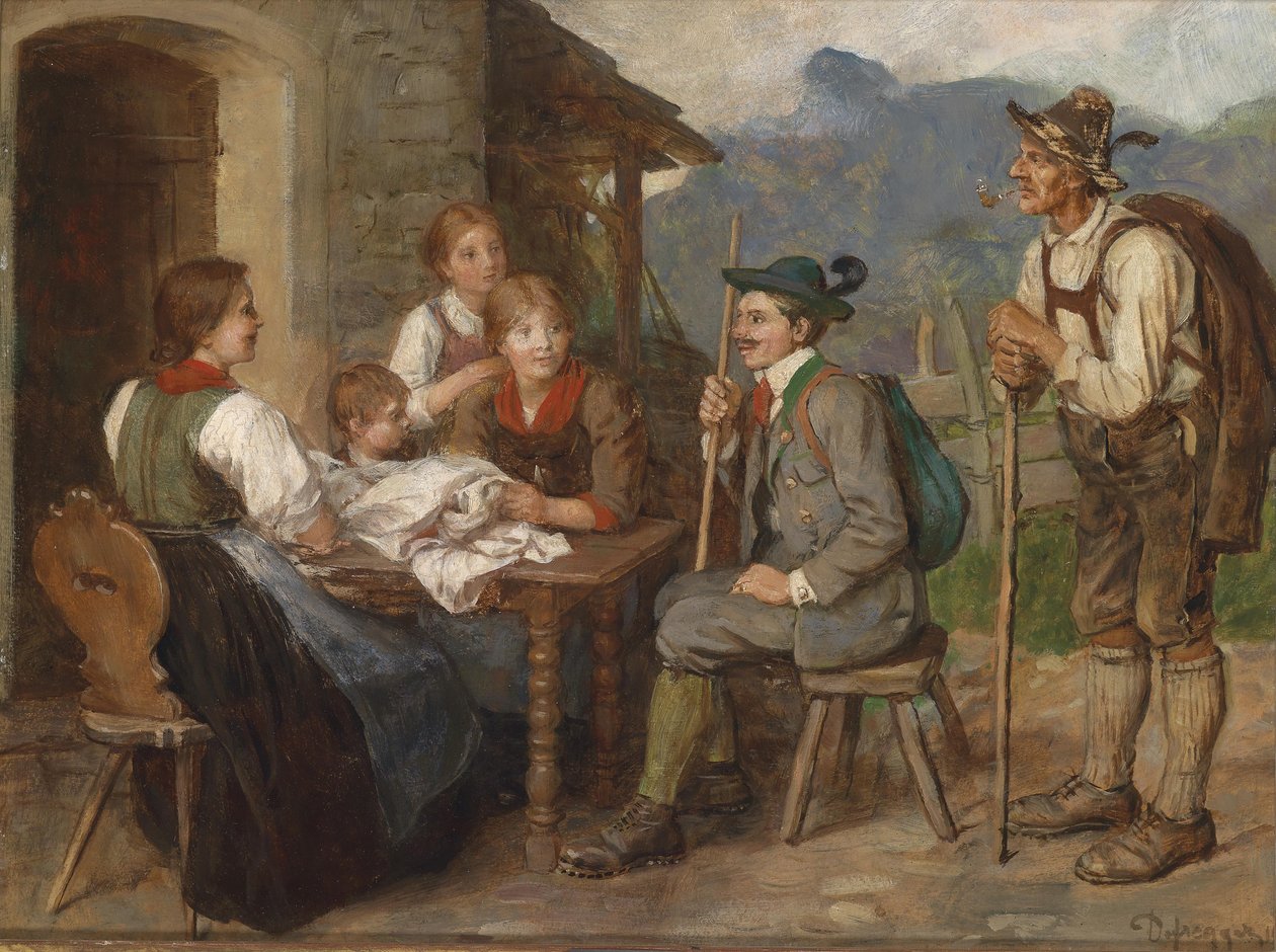 Salon-Tiroler door Franz Defregger