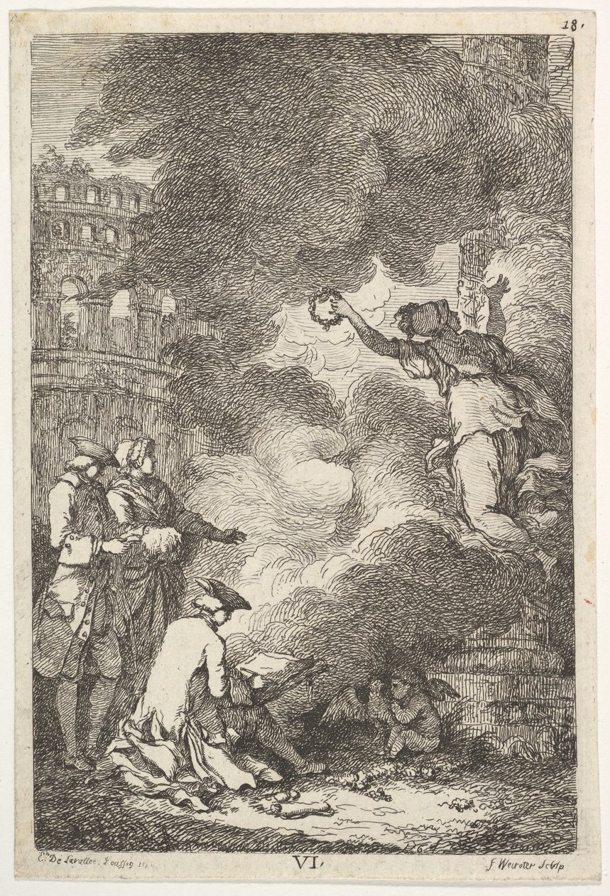Een bezoek aan Rome in 1764, 1764 door Franz Edmund Weirotter