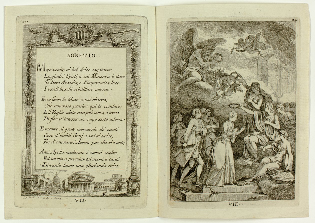 Blad 8, uit Nella Venuta door Franz Edmund Weirotter