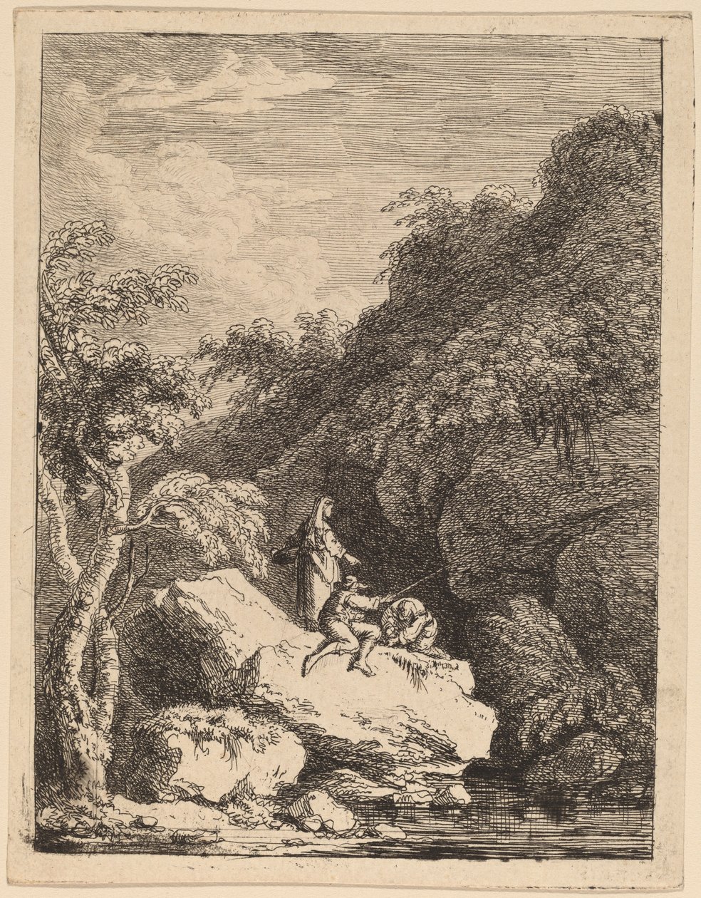 De buitenwijken van Florence, op weg naar Rome door Franz Edmund Weirotter